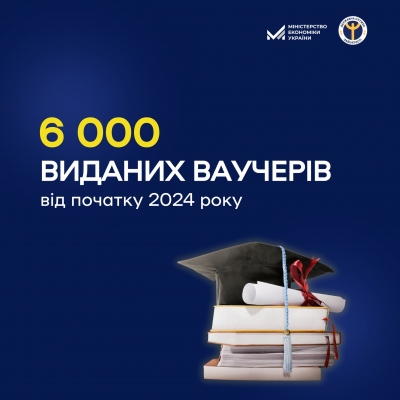  6 тис. українців отримали ваучер на навчання за кошти держави з початку року